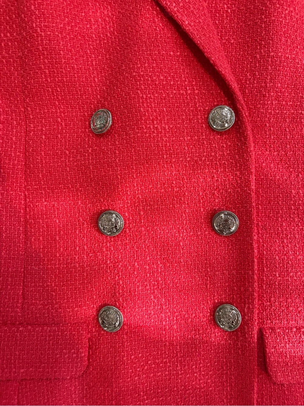 Jason Wu Double-Breasted Red Sleeveless Blazer Dress size XS - Picture 3 of 5